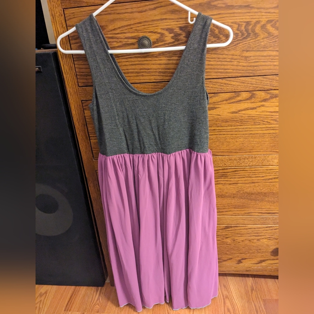 Matilda Jane Gray and Purple Sleeveless Dress Size Small